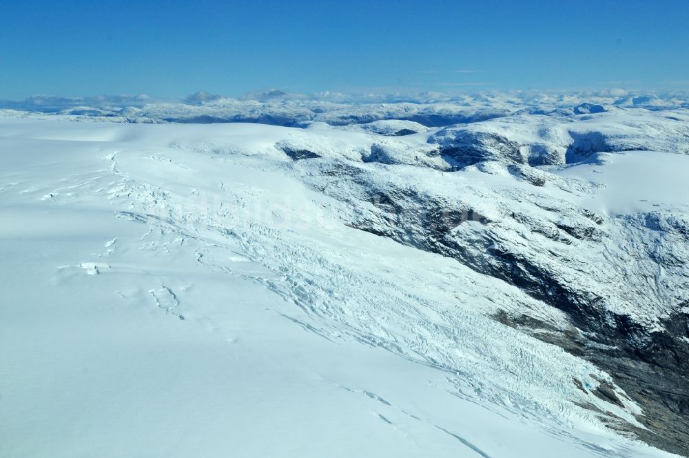 Jostedal aus der Vogelperspektive: Jostedalsbreen bei Jostedal in der Provinz Sogn og Fjordane in Norwegen