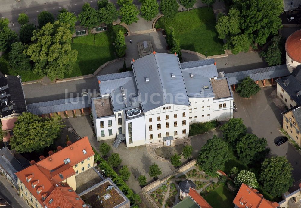 Luftaufnahme Weimar - Jugend- und Kulturzentrum mon ami am Goetheplatz in Weimar im Bundesland Thüringen