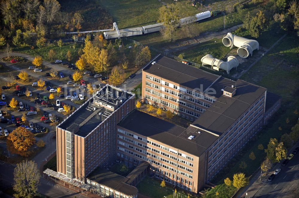 Dessau von oben - Junkers-Hochhaus Dessau