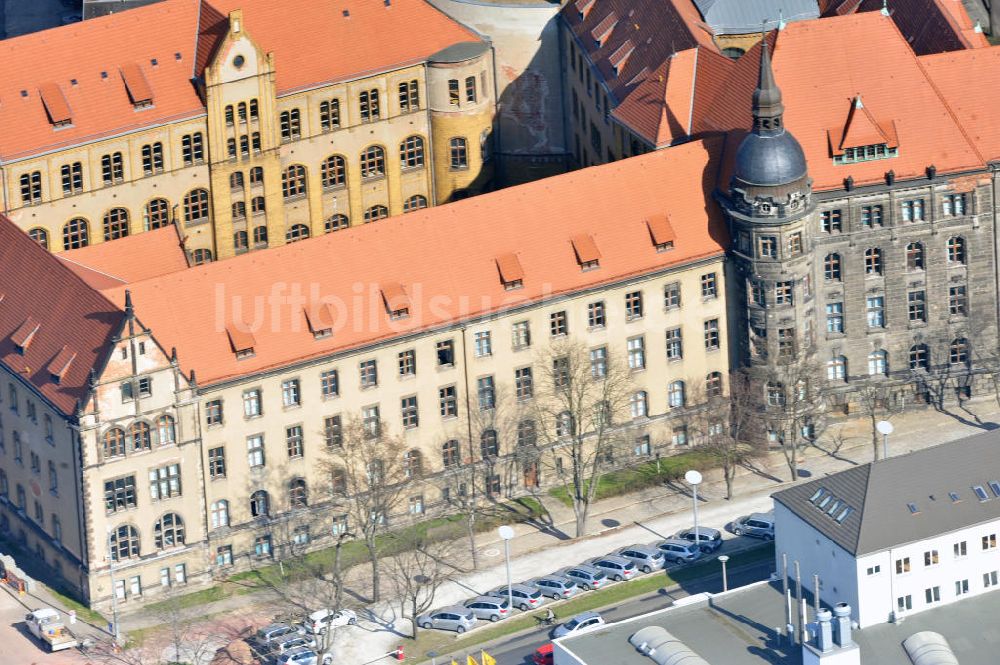 Magdeburg aus der Vogelperspektive: Justizgebäude des Landgericht Magdeburg an der Halberstädter Straße im Stadtteil Sudenburg