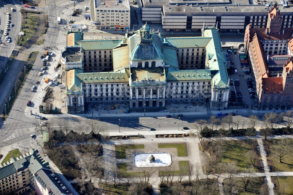 Luftaufnahme München - Justizpalast in München