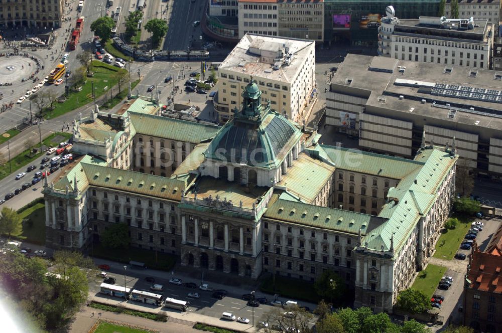 MÜNCHEN von oben - Justizpalast in München