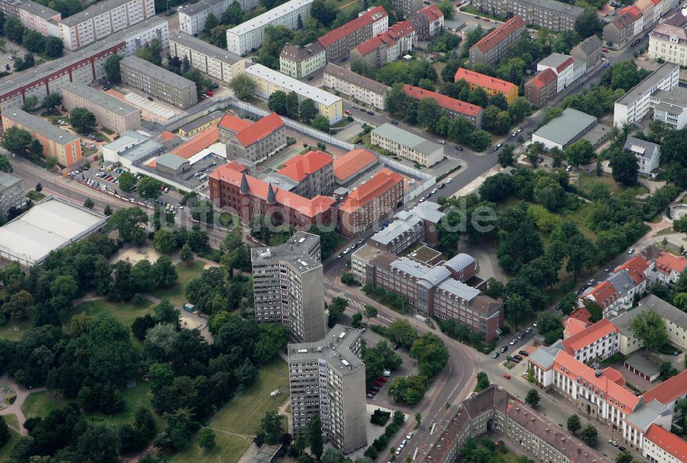 Luftaufnahme Dessau - Roßlau - Justizvollzugsanstalt Dessau - Roßlau