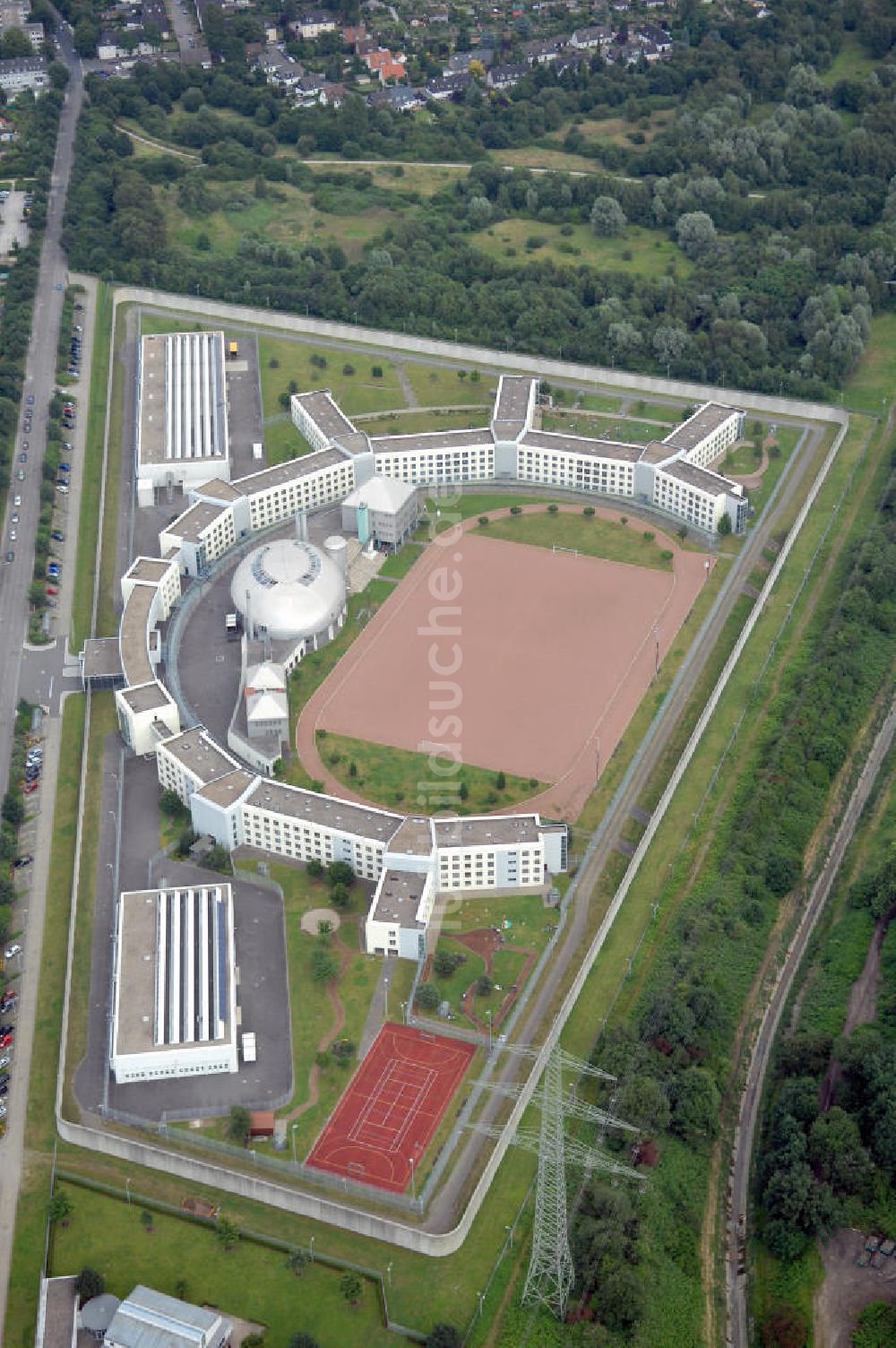 GELSENKIRCHEN von oben - Justizvollzugsanstalt Gelsenkirchen