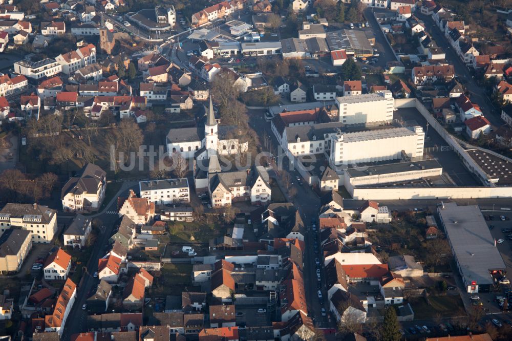 Luftbild Dieburg - Justizvollzugsanstalt JVA in Dieburg im Bundesland Hessen, Deutschland