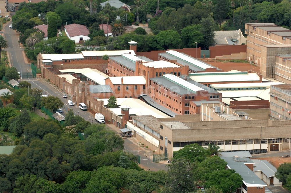 Luftbild Pretoria - Justizvollzugsanstalt JVA an der Klawer St im Ortsteil Salvokop in Pretoria in Gauteng, Südafrika