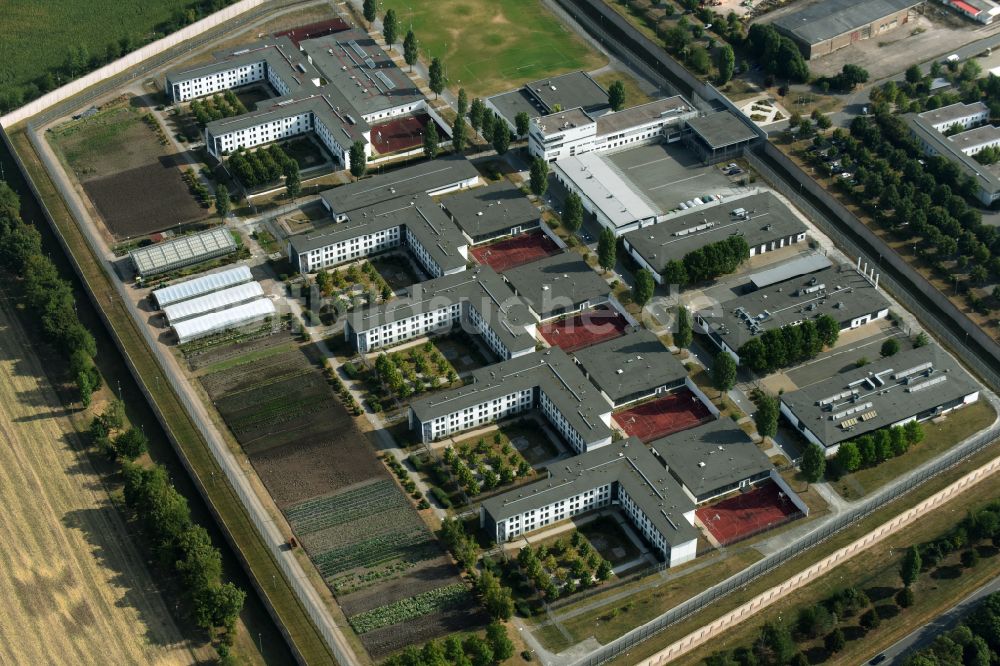 Luftbild Tonna - Justizvollzugsanstalt JVA im Ortsteil Grafentonna in Tonna im Bundesland Thüringen, Deutschland