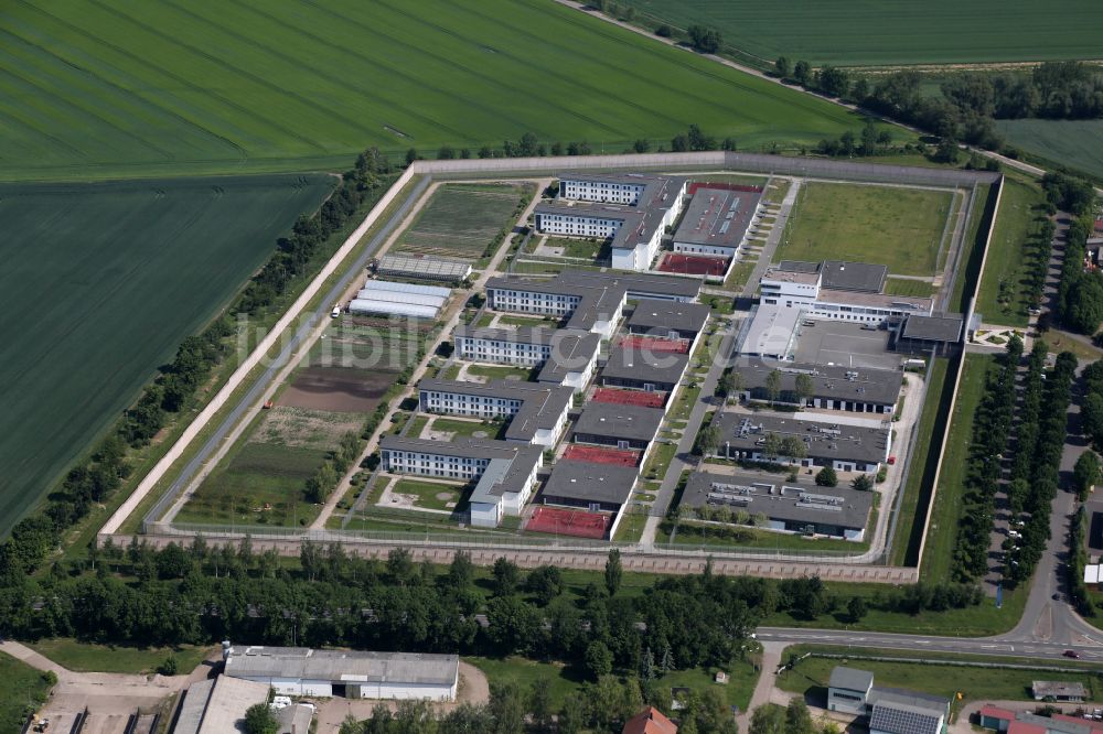 Luftaufnahme Tonna - Justizvollzugsanstalt JVA im Ortsteil Grafentonna in Tonna im Bundesland Thüringen, Deutschland