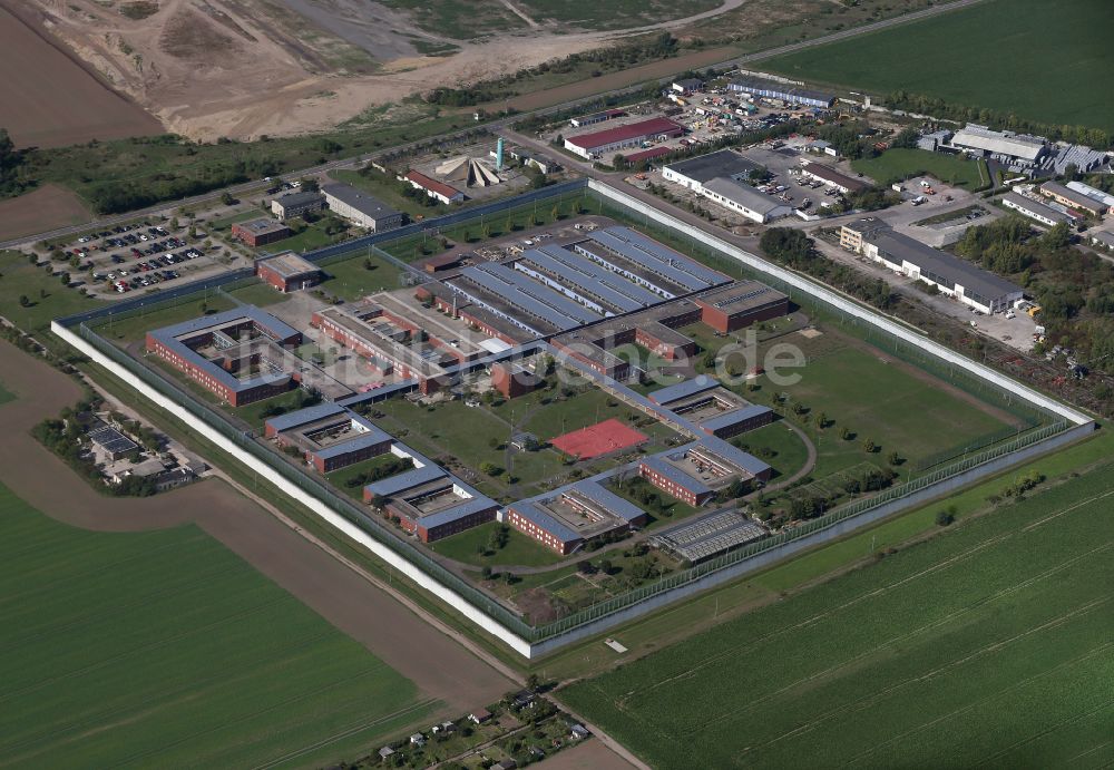 Luftbild Raßnitz - Justizvollzugsanstalt JVA in Raßnitz im Bundesland Sachsen-Anhalt, Deutschland