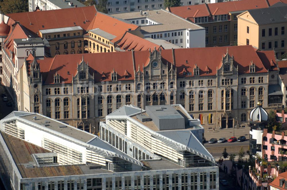 Magdeburg aus der Vogelperspektive: Justizzentrum mit Amtsgericht Magdeburg