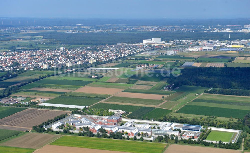 Weiterstadt aus der Vogelperspektive: JVA Justizvollzugsanstalt Weiterstadt in Hessen