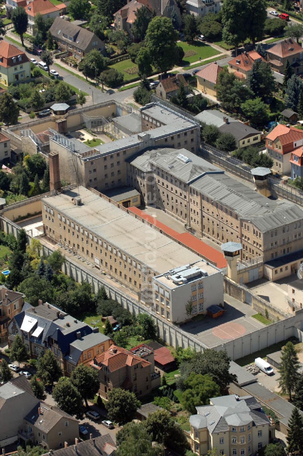 Naumburg von oben - JVA Naumburg