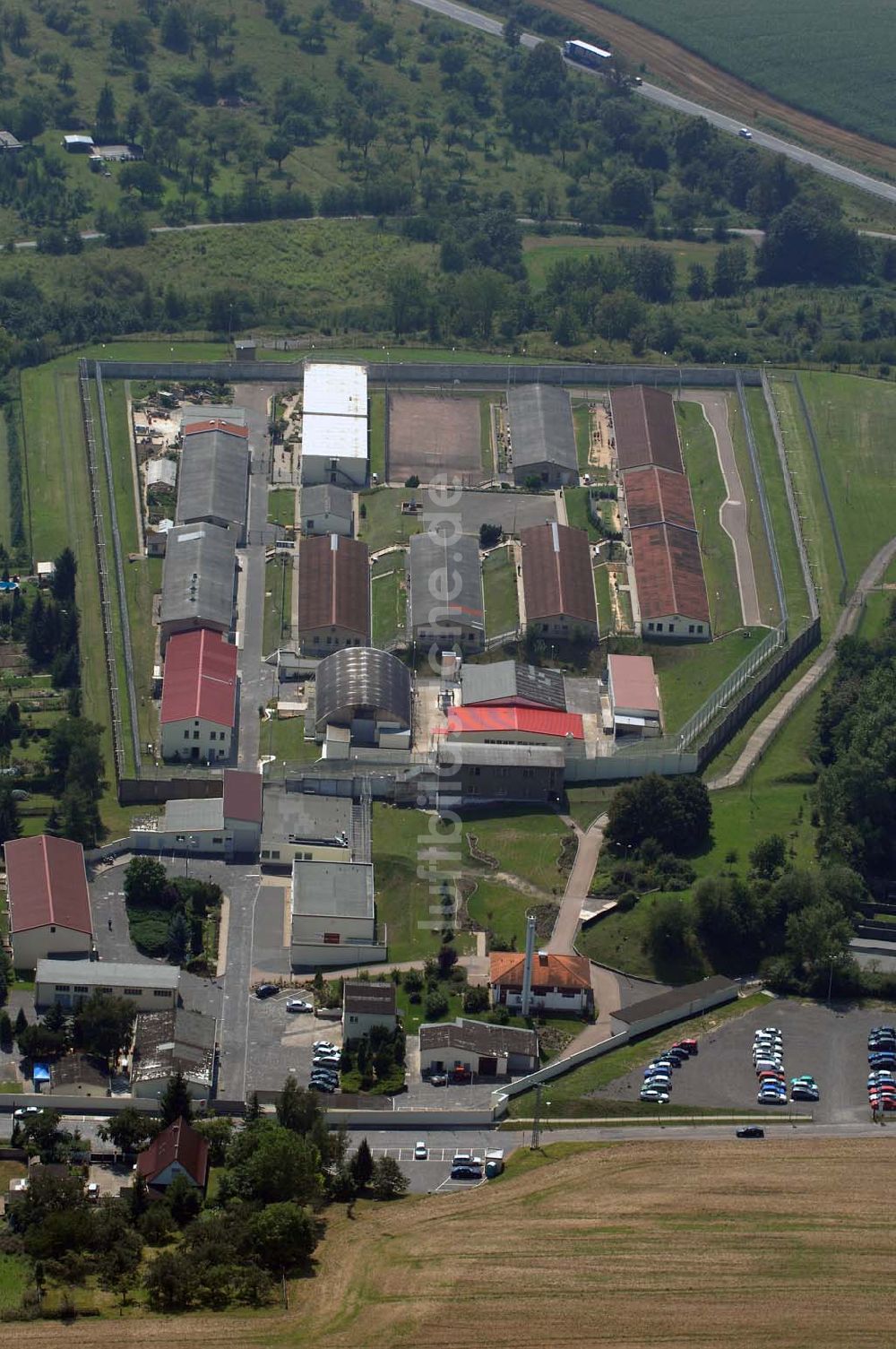 Volkstedt von oben - JVA Volkstedt in Sachsen-Anhalt