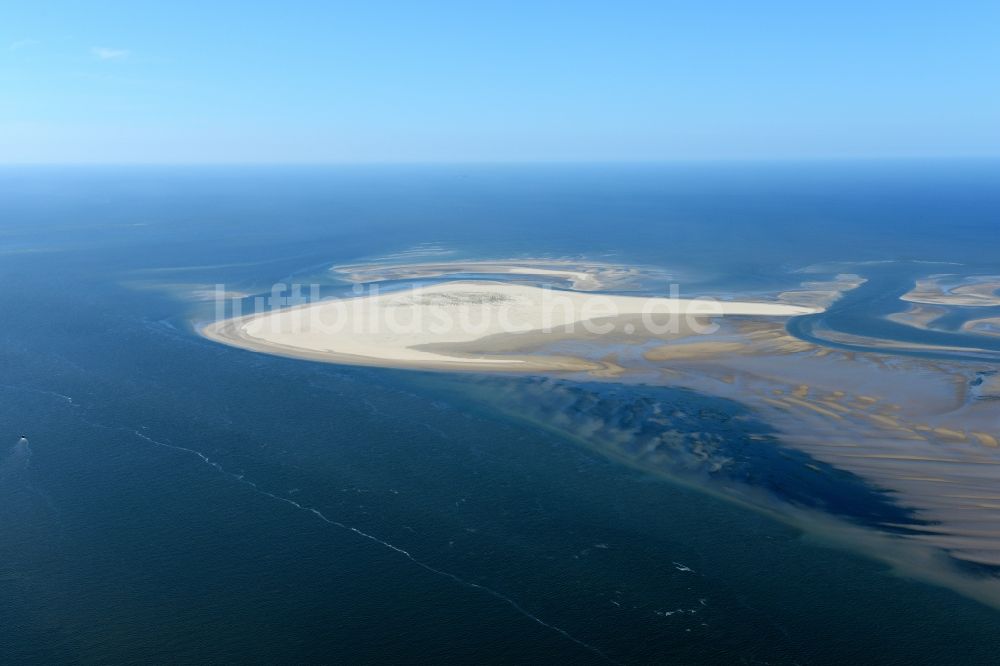 Luftaufnahme Juist - Kachelotplate in der Nordsee im Bundesland Niedersachsen