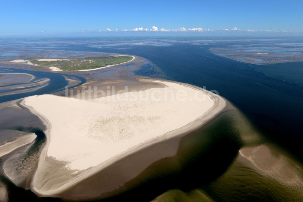 Juist aus der Vogelperspektive: Kachelotplate in der Nordsee im Bundesland Niedersachsen