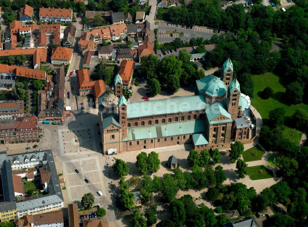 Luftaufnahme Speyer - Kaiser- und Mariendom zu Speyer in Rheinland-Pfalz