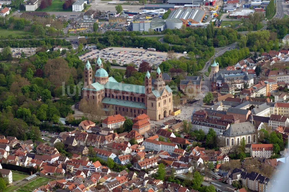 Luftbild Speyer - Kaiser- und Mariendom zu Speyer in Rheinland-Pfalz