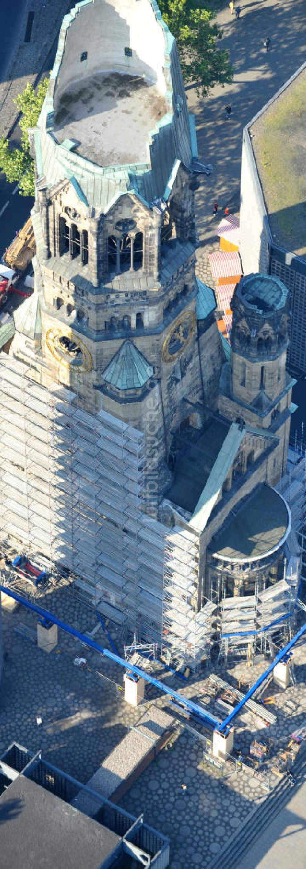 Berlin aus der Vogelperspektive: Kaiser-Wilhelm-Gedächtnis-Kirche in Berlin-Charlottenburg