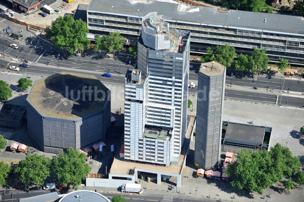 Luftbild Berlin - Kaiser-Wilhelm-Gedächtnis-Kirche in Berlin-Charlottenburg