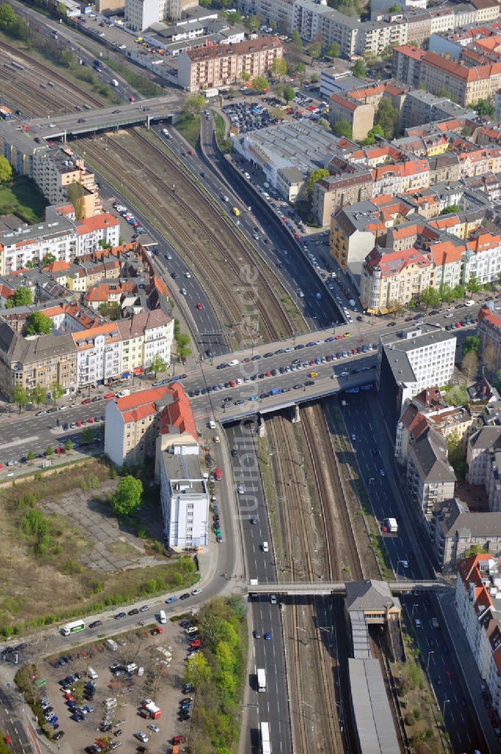 Luftaufnahme Berlin - Kaiserdammbrücke in Berlin-Charlottenburg