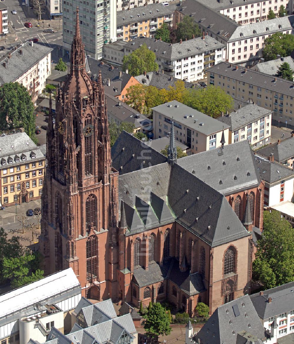 Frankfurt am Main von oben - Kaiserdom Frankfurt / Main