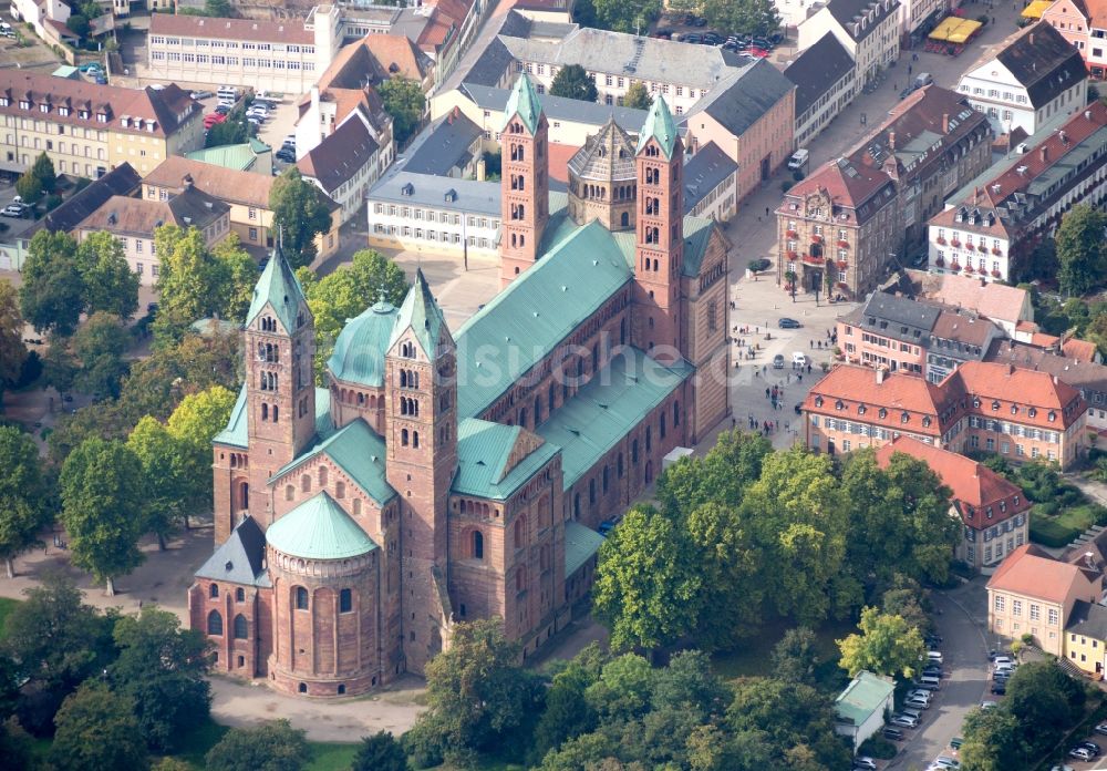 Luftbild Speyer - Kaiserdom zu Speyer im Bundesland Rheinland-Pfalz