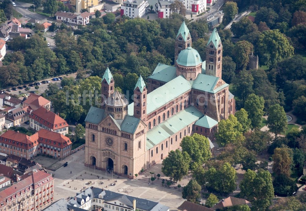 Luftbild Speyer - Kaiserdom zu Speyer im Bundesland Rheinland-Pfalz