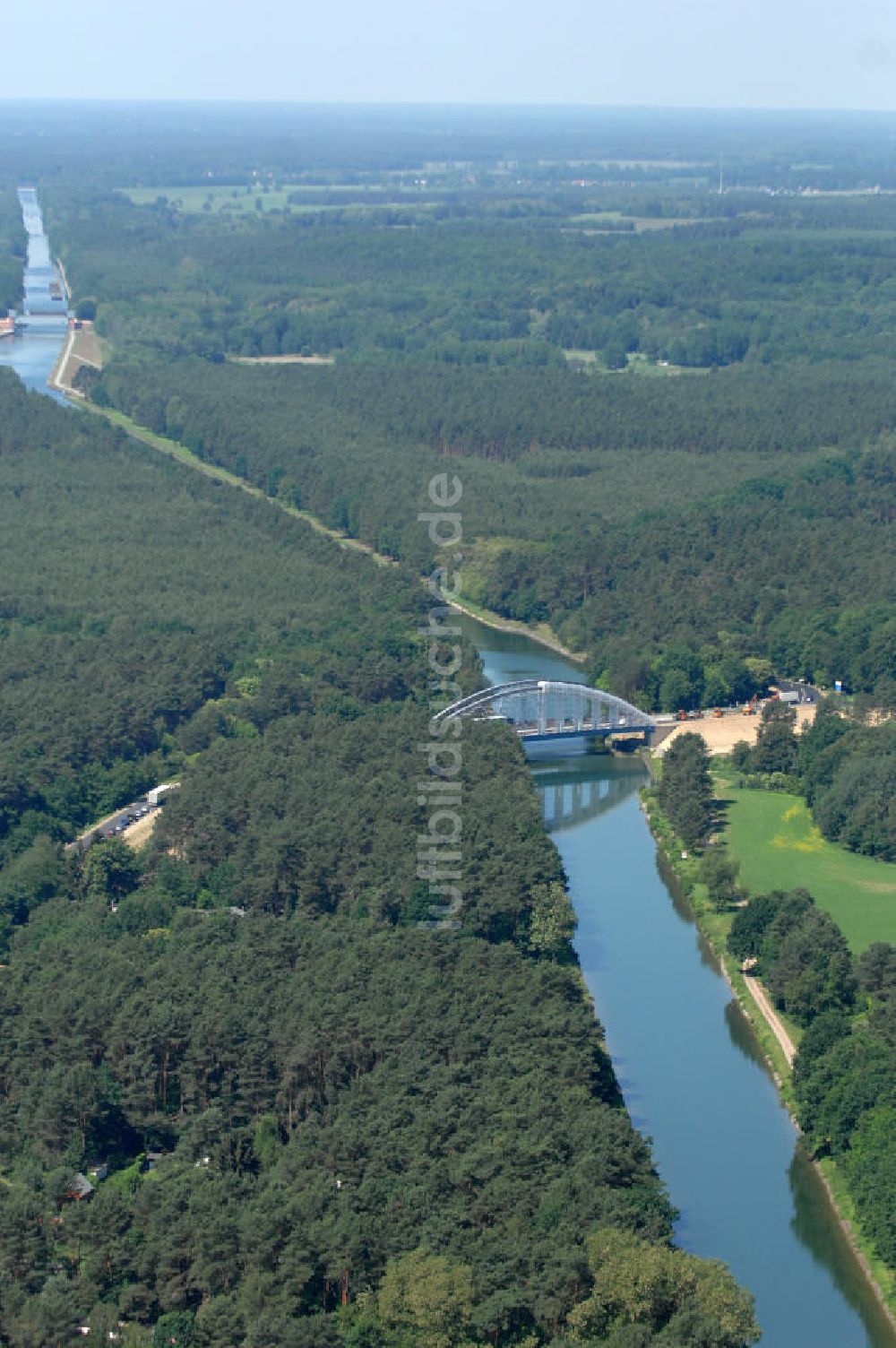 Langer Grund von oben - Kaiserwegbrücke / Bridge Langer Grund - Schorfheide