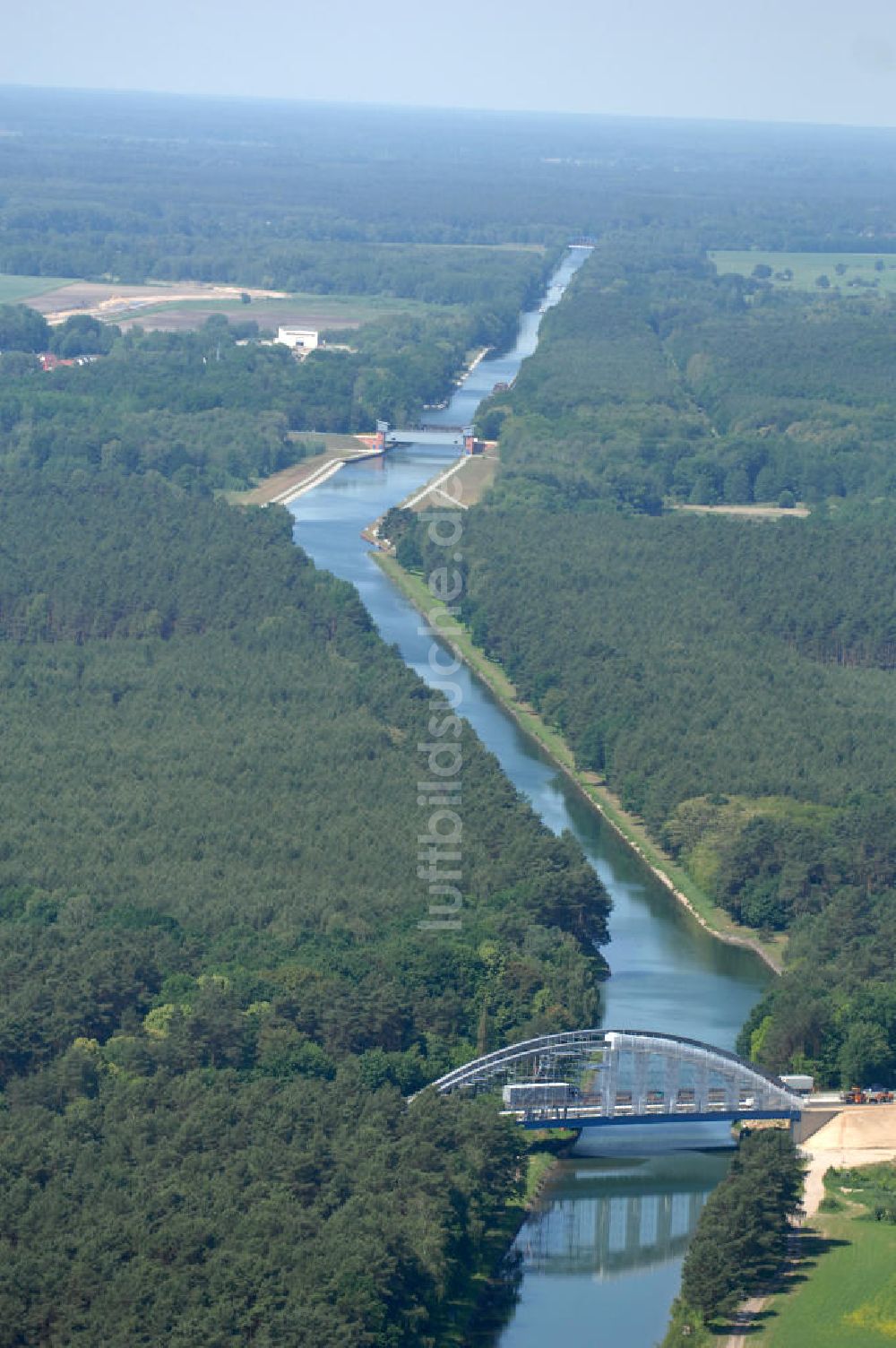 Luftbild Langer Grund - Kaiserwegbrücke / Bridge Langer Grund - Schorfheide