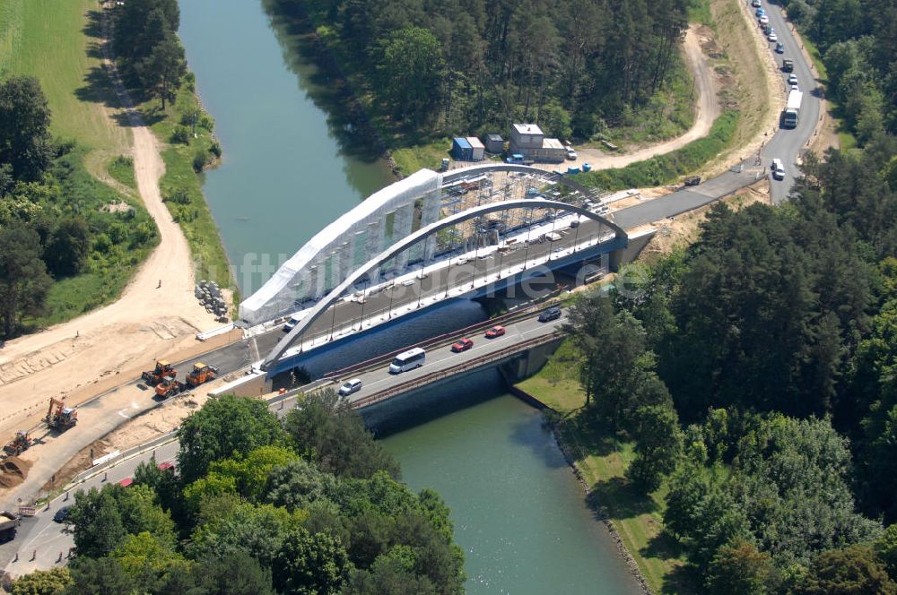 Langer Grund von oben - Kaiserwegbrücke / Bridge Langer Grund - Schorfheide