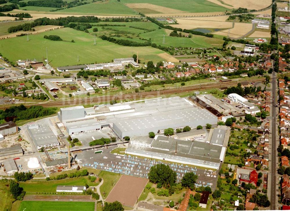 Boizenburg von oben - Kalksteinwerk von Boizenburg in Mecklenburg - Vorpommern.