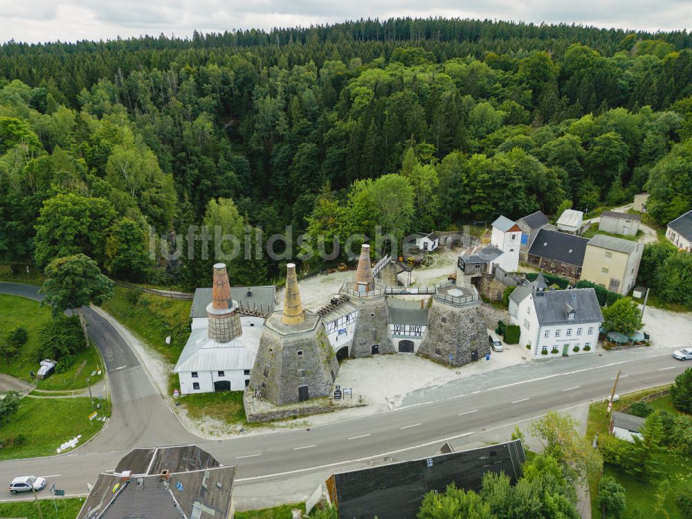 Luftaufnahme Pockau-Lengefeld - Kalkwerk Lengefeld in Pockau-Lengefeld im Bundesland Sachsen, Deutschland