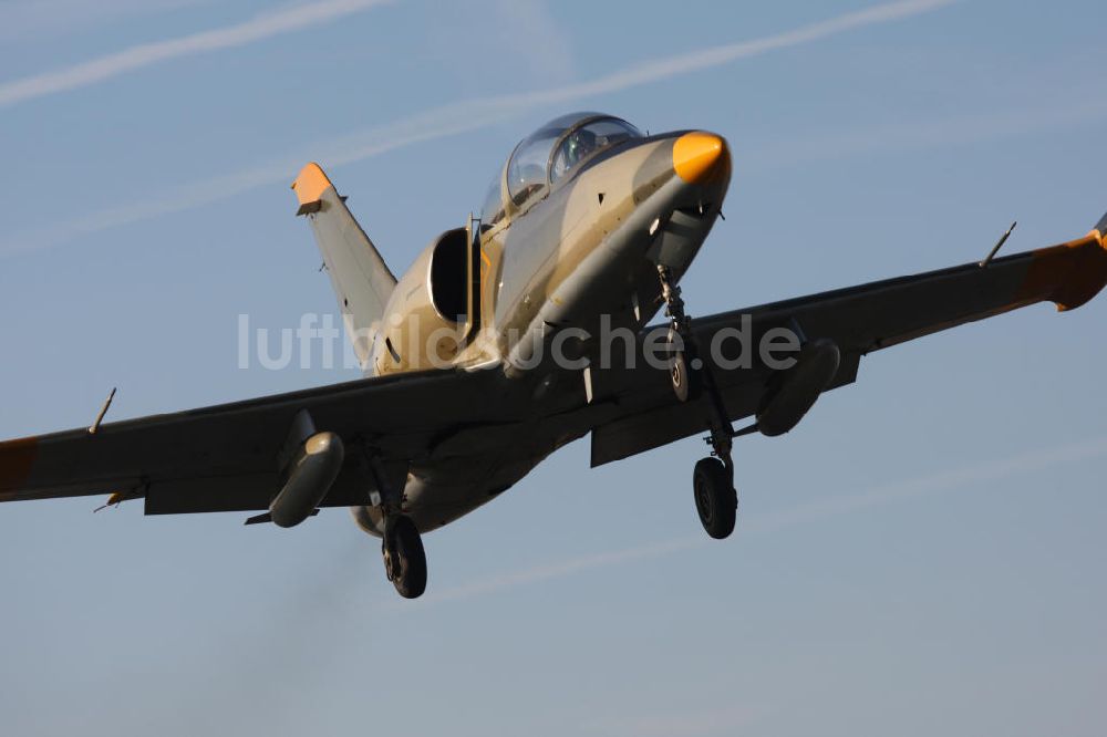 Luftbild Bitburg - Kampfjet Aero L-39 Albatros auf dem Flugplatz Bitburg