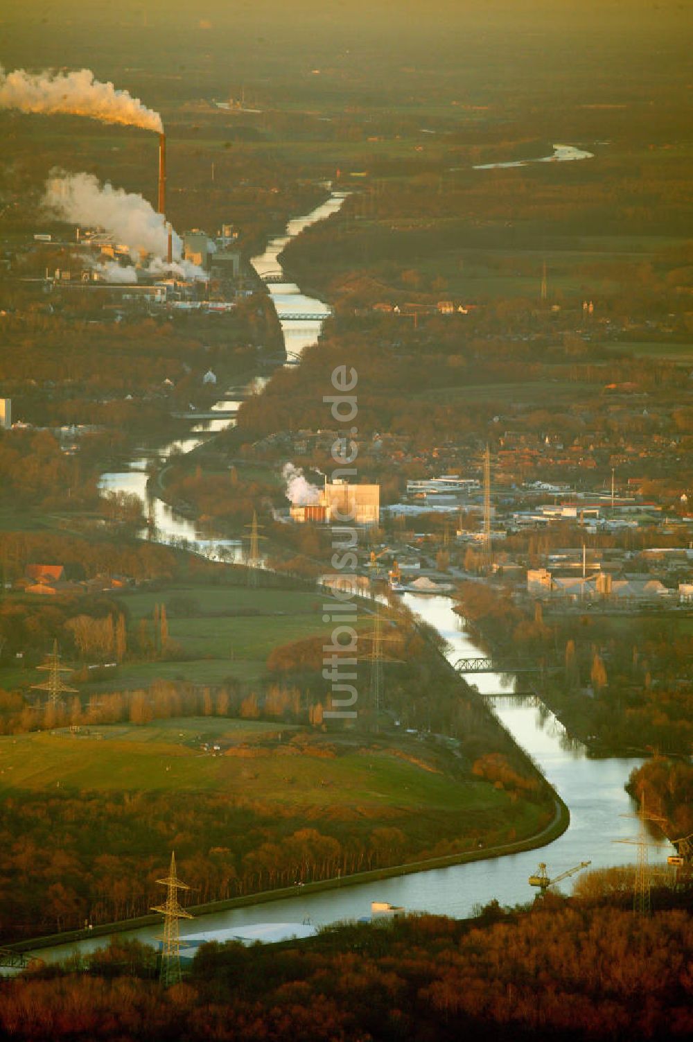 Castrop-Rauxel von oben - Kanal Castrop Rauxel