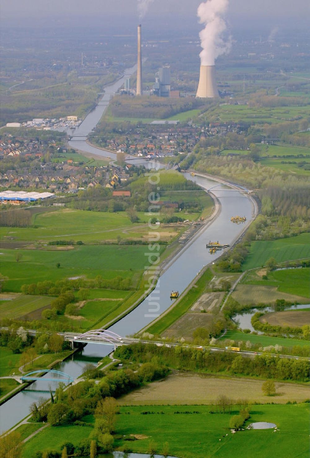 Werne aus der Vogelperspektive: Kanal Werne