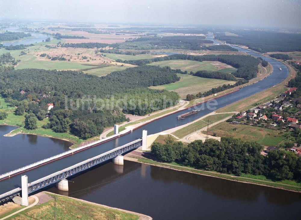 Hohenwarthe von oben - Kanalbrücke Hohenwarthen