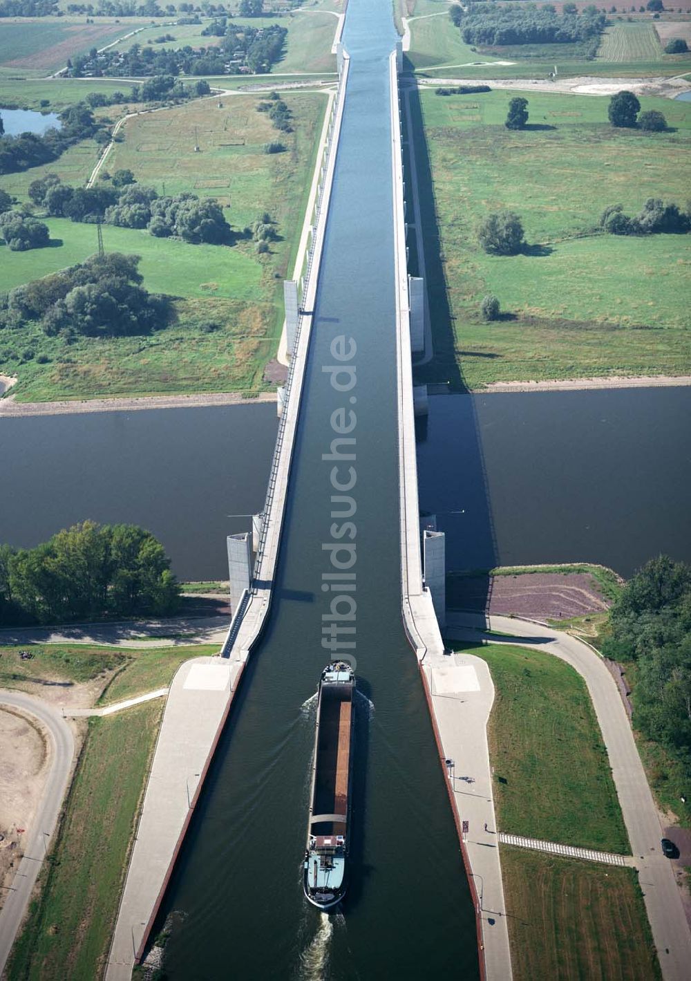 Hohenwarthe aus der Vogelperspektive: Kanalbrücke Hohenwarthen