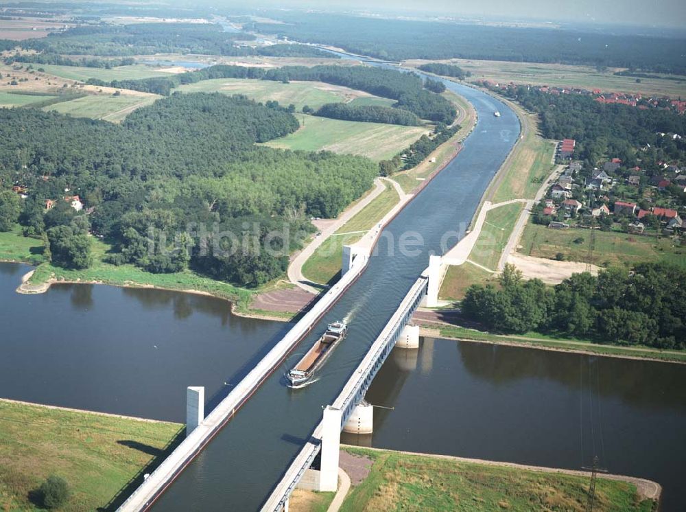 Hohenwarthe von oben - Kanalbrücke Hohenwarthen