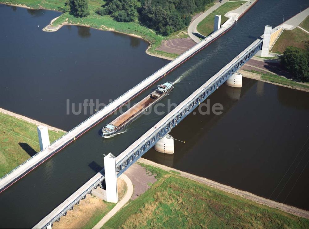 Hohenwarthe aus der Vogelperspektive: Kanalbrücke Hohenwarthen