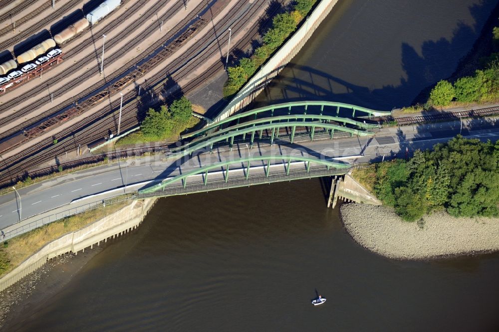 Luftbild Hamburg - Kanalbrücke Veddel in Hamburg-Mitte / Kleiner Grasbrook