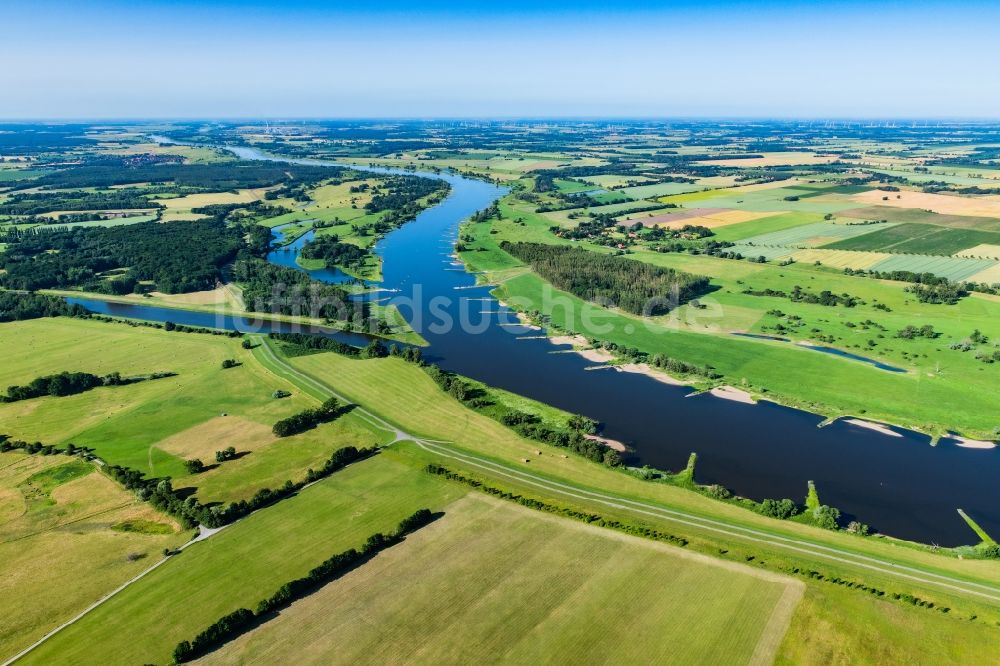 Havelberg aus der Vogelperspektive: Kanalverlauf und Uferbereiche des Elbe-Havel-Verbindungskanales in Havelberg im Bundesland Sachsen-Anhalt, Deutschland