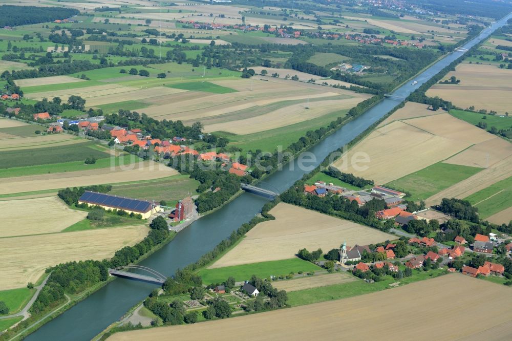 Luftbild Pollhagen - Kanalverlauf und Uferbereiche des Mittellandkanals in Pollhagen im Bundesland Niedersachsen