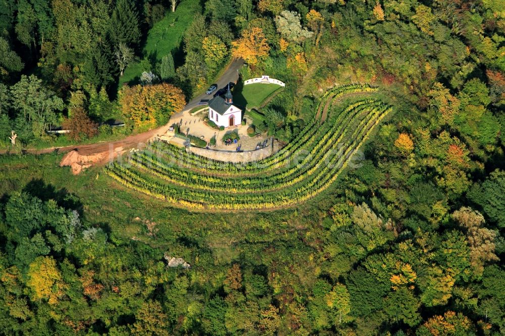 Merzig aus der Vogelperspektive: Kapelle am Ellerweg bei Merzig im Bundesland Saarland