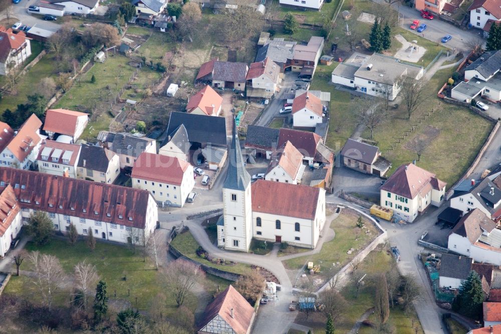 Mosbach aus der Vogelperspektive: Kapelle Tempelhaus Neckarelz im Ortsteil Neckarelz in Mosbach im Bundesland Baden-Württemberg