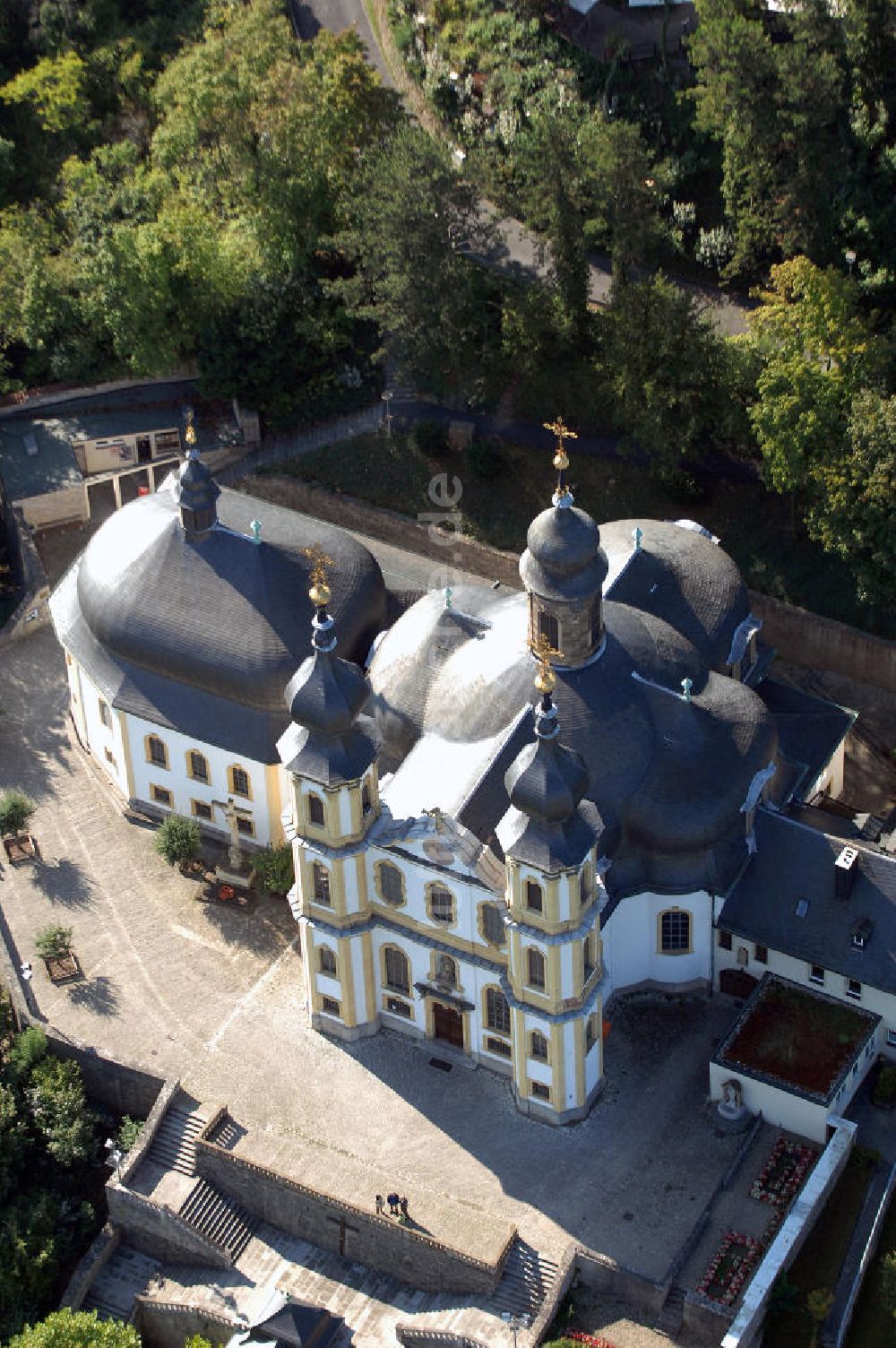 Würzburg von oben - Kapuzinerkoster Käppele in Würzburg Bayern