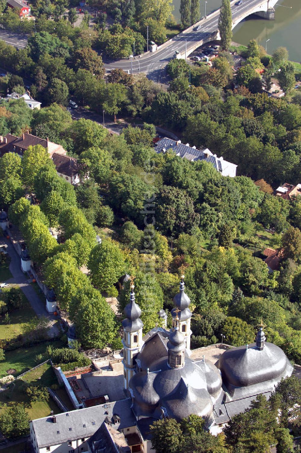 Luftbild Würzburg - Kapuzinerkoster Käppele in Würzburg Bayern