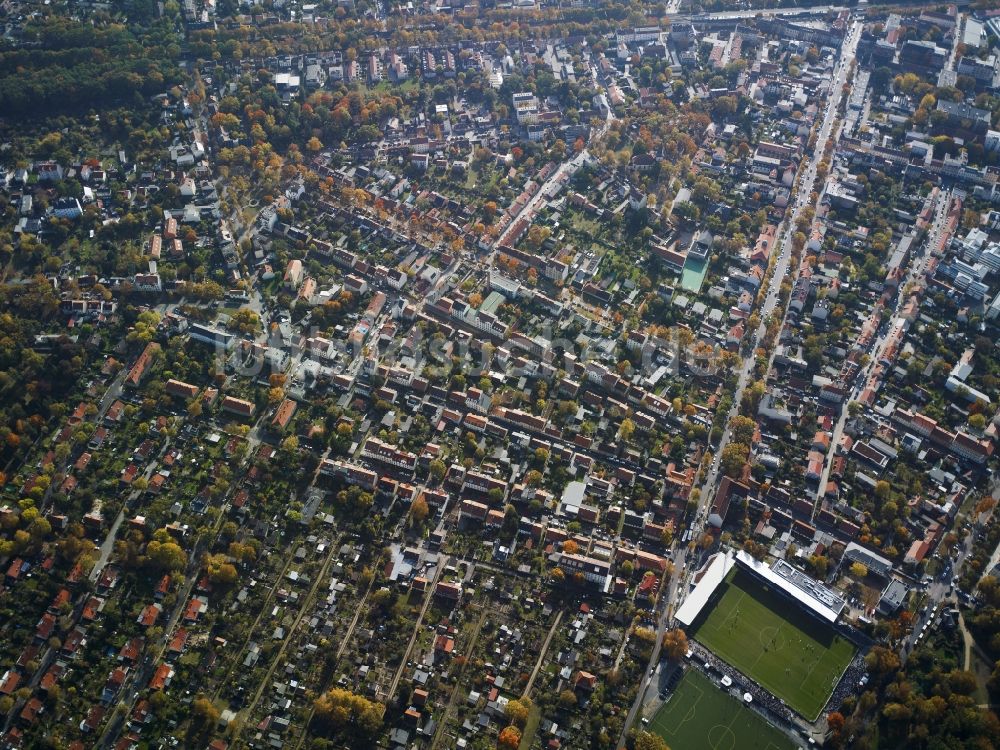 Potsdam Babelsberg von oben - Karl Liebknecht Stadion in Babelsberg Nord in der Landeshauptstadt Potsdam im Bundesland Brandenburg