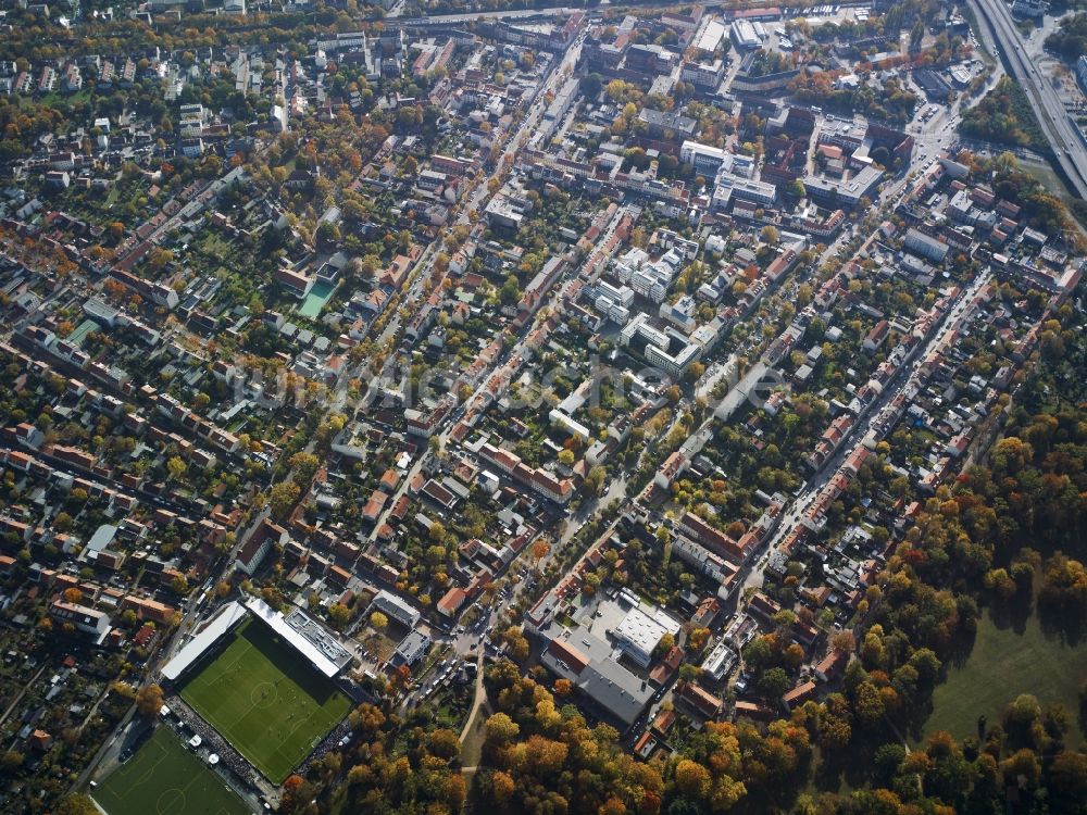 Potsdam Babelsberg aus der Vogelperspektive: Karl Liebknecht Stadion in Babelsberg Nord in der Landeshauptstadt Potsdam im Bundesland Brandenburg