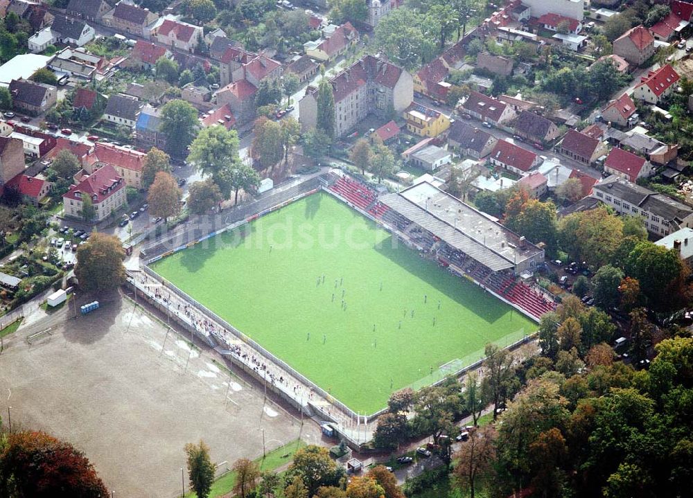 Luftbild Potsdam - Babelsberg - Karl - Liebknecht-Stadion an der Karl - Liebknecht-Straße in Potsdam - Babelsberg.