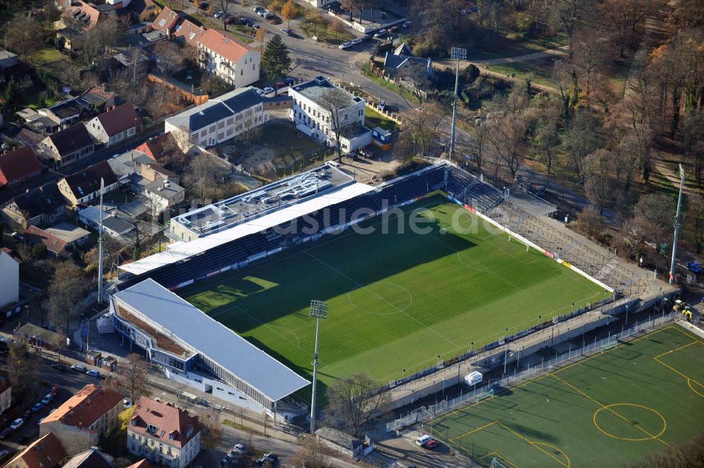 Potsdam Babelsberg aus der Vogelperspektive: Karl-Liebknecht-Stadion in Potsdam-Babelsberg